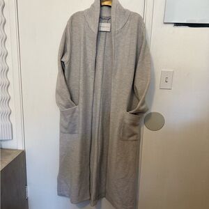 Babaton Light Gray Longline Cape